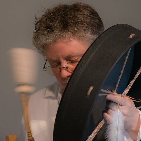 carol weaver with earth drum...